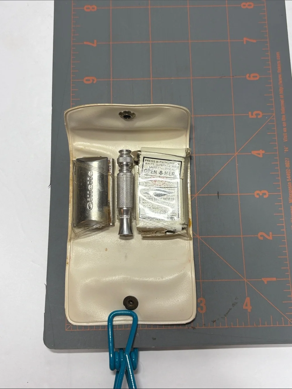 Vintage Mini Gillette Travel Shaving Kit